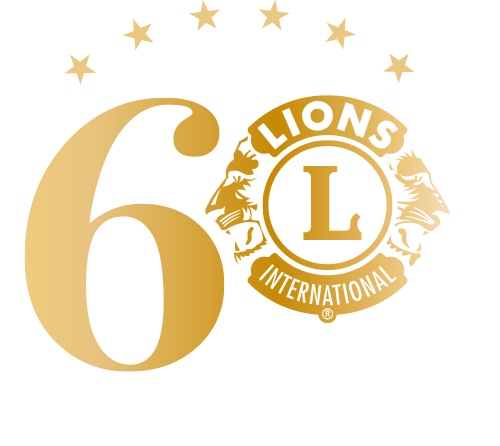 福岡中央ライオンズクラブ60周年記念ロゴ